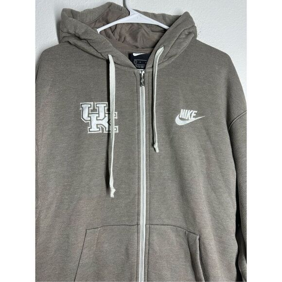 Nike University of Kentucky UK Men’s Full Zip Hooded Jacket Size L Beige - Picture 2 of 12